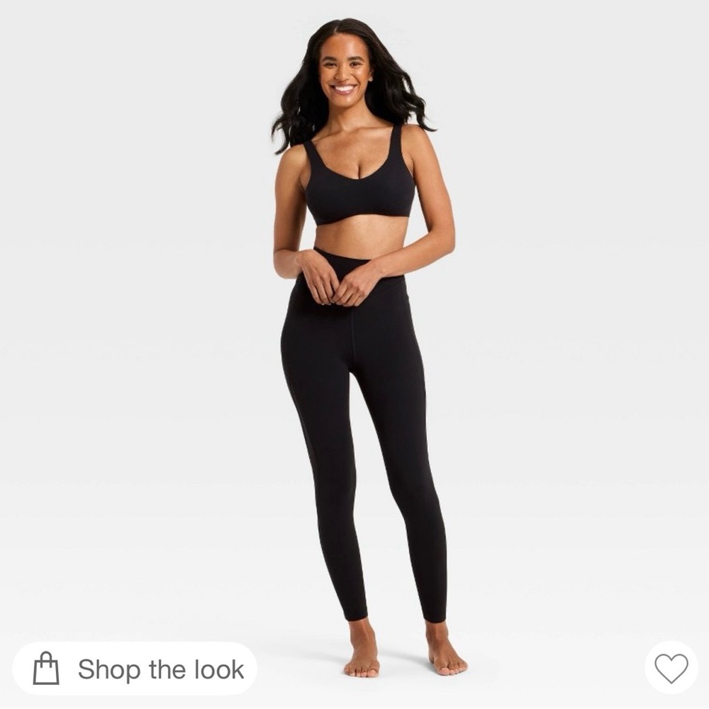 all in motion Black Active Leggings and Sports Bra Set